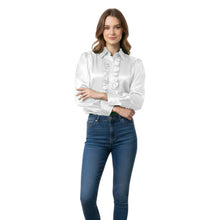 Fluroscent Green Satin Vintage Style Shirt, vibrant neon button down.