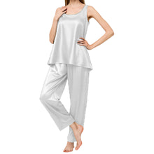 Satin Nightwear Top + Palazzo Set | Luxury Pajamas S-3XL | 41 Colors S21