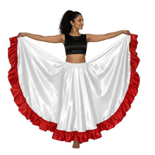 Satin 12 Yard Full Circle Skirt Red Frill | Pro Flow S-3XL S54
