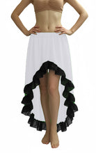 Chiffon Belly Dance Asymmetrical Skirt – 30 Colors, S–5XL | Flowing Tribal & Performance Dance Skirt C22