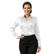 Satin Long Sleeve Button Down Shirt | Elegant Blouse S-3XL | 41 Colors S81