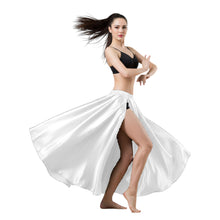Satin Full Circle Skirt | Side Cut Belly Dance Flow S-3XL | 41 Colors S93