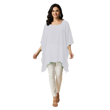 Chiffon Kaftan Top | Flowy Tunic Blouse S-5XL | 30 Colors C76