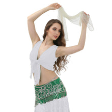 Chiffon Belly Dance Ruffle Top | Sleeveless Self-Tie S-5XL | 30 Colors C68