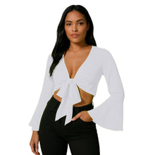 Chiffon Belly Dance Ruffle Top | Full Sleeve Self-Tie S-5XL C69