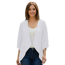 Chiffon Long Sleeve Beach Shrug | Resort Cover-Up S-5XL | 30 Colors C51