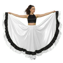 Satin Full Circle Dance Skirt w/ Frill | 360° Flow S-3XL S33-1