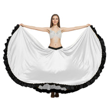 Satin 16 Yard Full Circle Skirt Black Frill | Pro Flow S-3XL S51