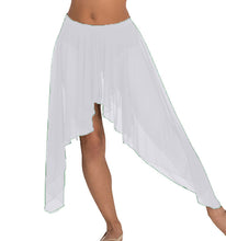 Belly Dance Side Asym Skirt | Sheer Flow | 30 Colors S-5XL C44