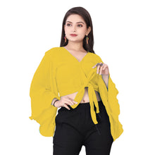 Elegant Chiffon Ruffle Crop Top | Belly Dance Practice & Performance Wear C10