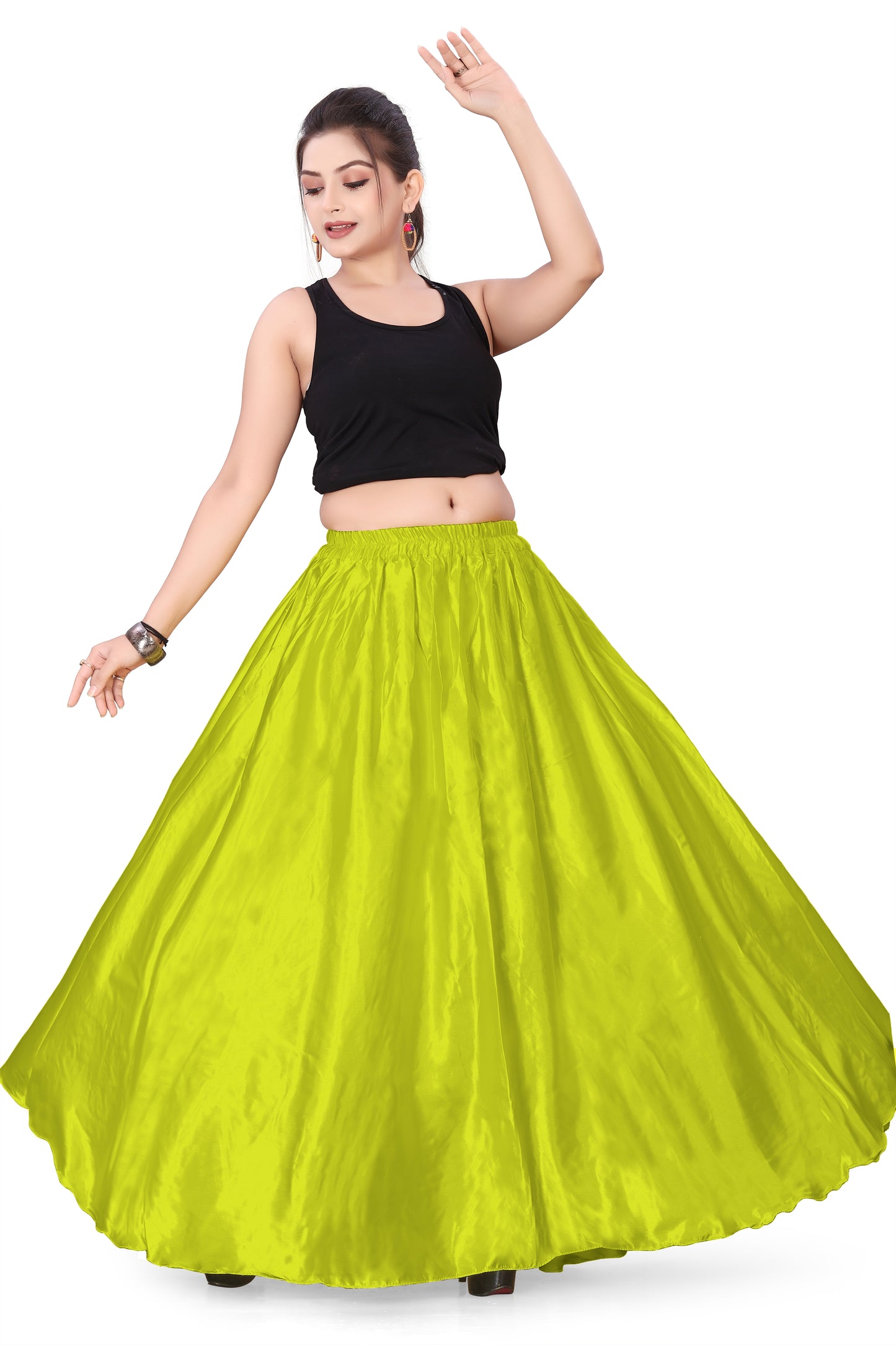 Satin Belly Dance Full Circle Skirt S8-Regular Size 3