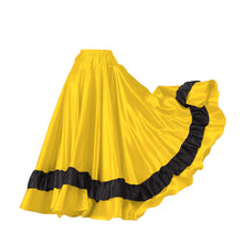 Belly Dance Satin Full Circle Skirt With Frill S33-Regular Size 3