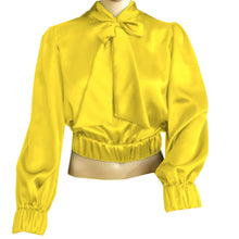 Party wear Satin Bow Blouse And Bow Shirt S27  - Regular Size 3