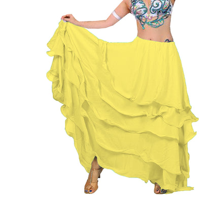 Chiffon 5 layer Belly Dance Skirt C25  - Regular Size 2