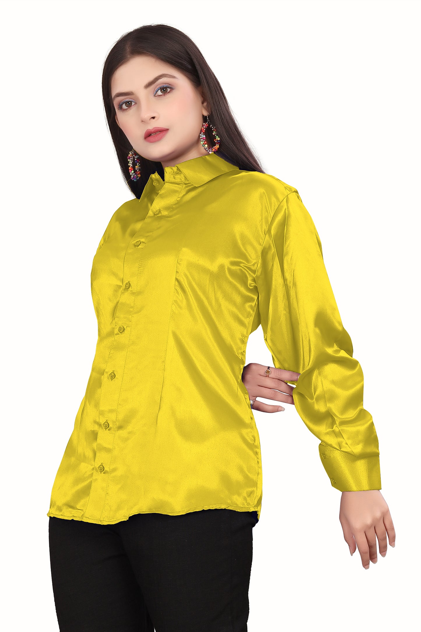 Satin Solid Casual Shirt S81 - Regular Size 3