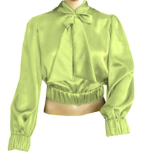 Party wear Satin Bow Blouse And Bow Shirt S27  - Regular Size 3