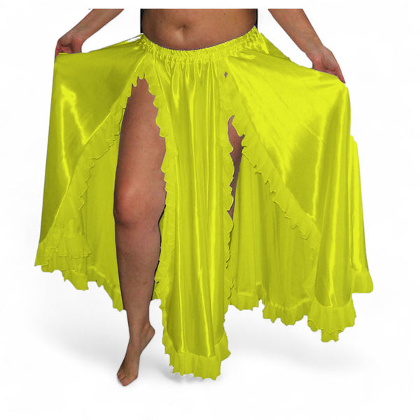 Women Belly Dance Satin 2 Side slite  Skirt S102- Regular Size 3