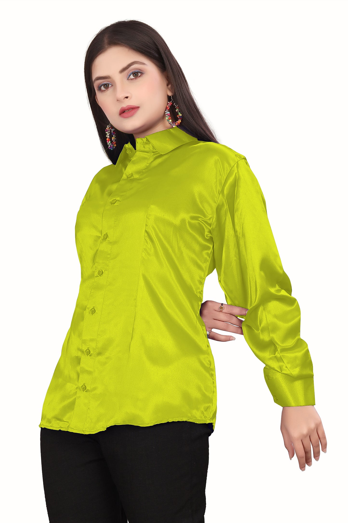 Satin Solid Casual Shirt S81 - Regular Size 3