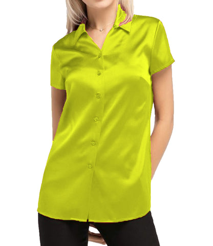 Satin Short Sleeve Shirt S118 - Regular Size 3