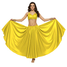 Satin Full Circle Belly Dance Skirt | 360° Flow Gown S-5XL S8