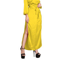 Fluroscent Green Satin Self Tie Pants, vibrant neon bottoms.