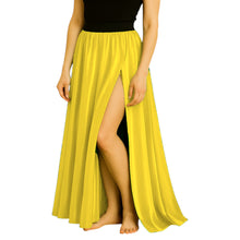 Satin Half Circle Skirt | Side Cut Dance Flow S-3XL | 41 Colors S94