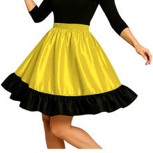 Satin Mini Skirt w/ Black Frill | Party Wear S-3XL | 41 Colors S41