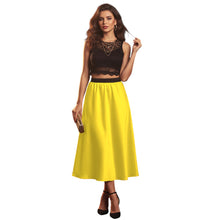 Satin Belly Dance Midi Skirt | Elegant Flow Costume S-3XL | 41 Colors S24