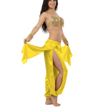 Satin Harem Pants w/ Side Slit | Belly Dance Flow S-3XL | 41 Colors S144