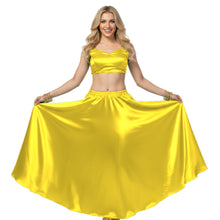 Satin Half Circle Belly Dance Skirt | Elegant Flow S-3XL | 41 Colors S9