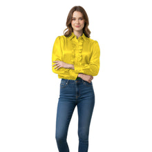 Satin Vintage Style Button Down Shirt | Elegant Blouse S-3XL | 41 Colors S139