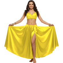 Satin Half Circle Dance Skirt | Side Slit Flow S-3XL | 41 Colors S15