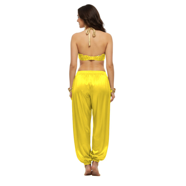 Satin Belly Dance Harem Pants | Flowy Trousers S-3XL | 41 Colors S10
