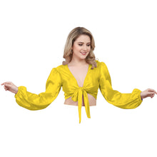 Fluroscent Green Satin Ruffle Dance Top, vibrant neon choli.