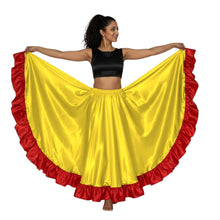 Satin 12 Yard Full Circle Skirt Red Frill | Pro Flow S-3XL S54