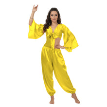 Satin Belly Dance Harem & Top Set | Full Costume S-3XL | 41 Colors S40