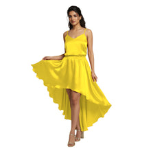 Satin Asymmetrical High-Low Skirt | Flowy Maxi S-5XL | 41 Colors S6