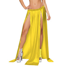 Satin Maxi Skirt Front Slit | Full Length Party Wear S-3XL S96