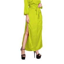 Satin Palazzo Pants w/ Self Tie | Wide Leg Casual Wear S-3XL | 41 Colors S137