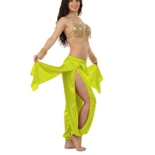 Satin Harem Pants w/ Side Slit | Belly Dance Flow S-3XL | 41 Colors S144
