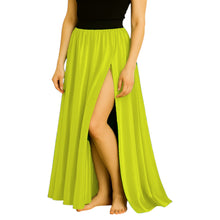 Satin Half Circle Skirt | Side Cut Dance Flow S-3XL | 41 Colors S94