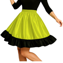 Satin Mini Skirt w/ Black Frill | Party Wear S-3XL | 41 Colors S41