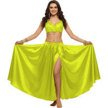 Satin Half Circle Dance Skirt | Side Slit Flow S-3XL | 41 Colors S15