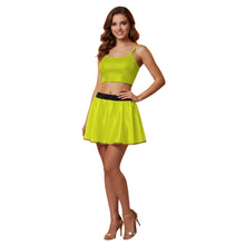 Satin Mini Skirt w/ Gold Trim | Party Wear S-3XL | 41 Colors S12