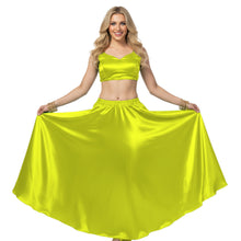 Satin Half Circle Belly Dance Skirt | Elegant Flow S-3XL | 41 Colors S9