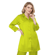 Satin Button Down Shirt | Long Sleeve Elegant Blouse S-3XL | 41 Colors S136