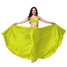 Satin Full Circle Belly Dance Skirt | 360° Flow Gown S-5XL S69