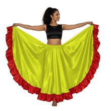 Satin 12 Yard Full Circle Skirt Red Frill | Pro Flow S-3XL S54