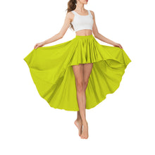 Satin Asymmetrical High-Low Skirt | Flowy Maxi S-5XL | 41 Colors S74