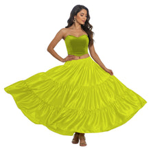 Satin 8 Yard 3 Tier Belly Dance Skirt | Full Volume Flow S-5XL S3